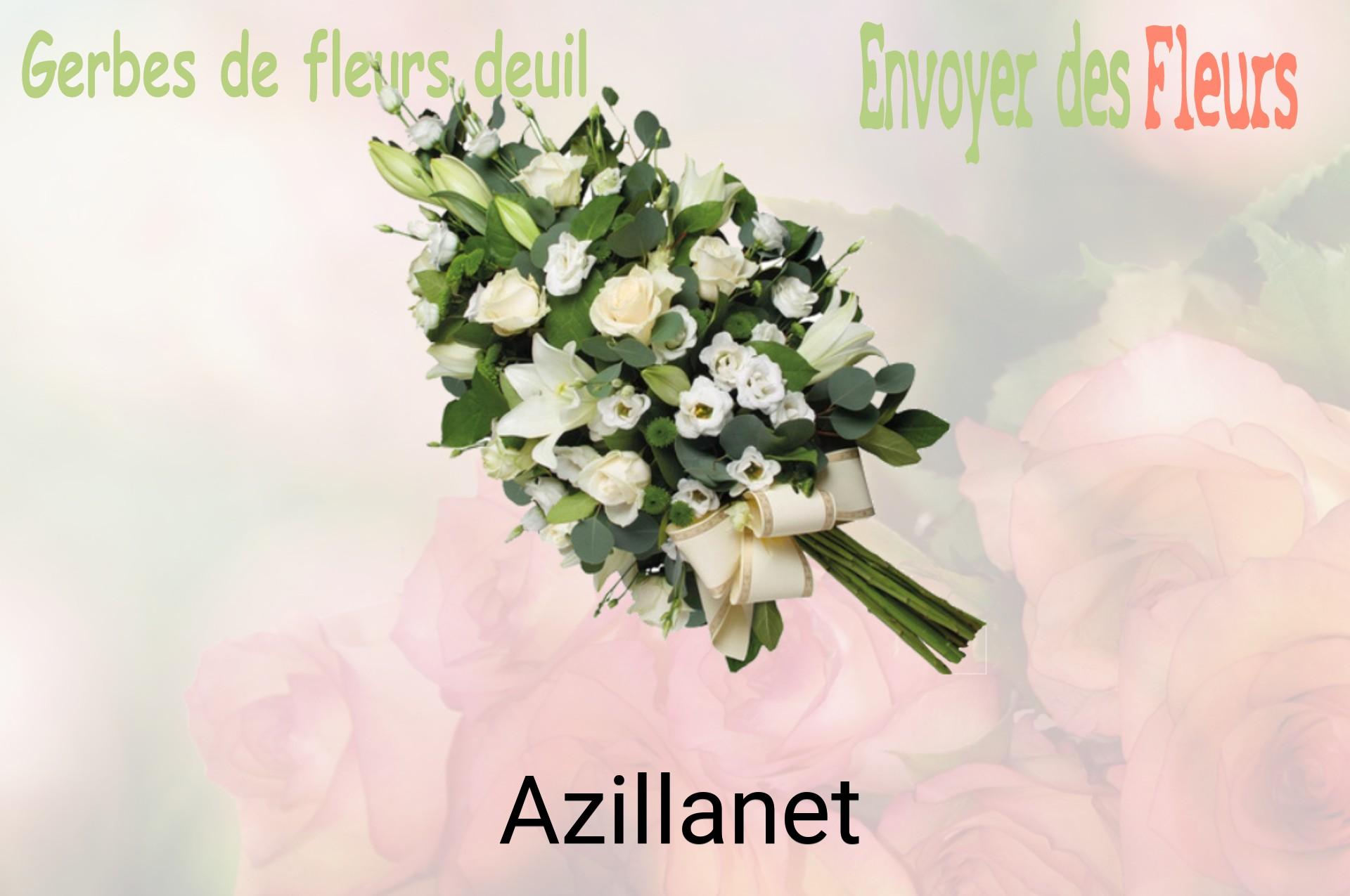 Gerbe de fleurs de deuil livrée à Azillanet